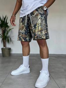 Men's All Over Print Straight Leg Shorts, Loose Casual Comfy Breathable Shorts for Summer, Men's Bottoms for Daily Wear