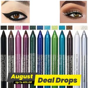 14 Color Glitter Eyeliner Pen, High Color Pearl Gloss Finish Waterproof Smoked Punk Gothic Eyeliner Pen, Multicolor Makeup Products, Eyeliner Pencils, Cosmetic, Eyeliner Shades, Eyeliner Set, Waterproof Formula, Eyeshadow Eyeliner, Vivid Color Selection