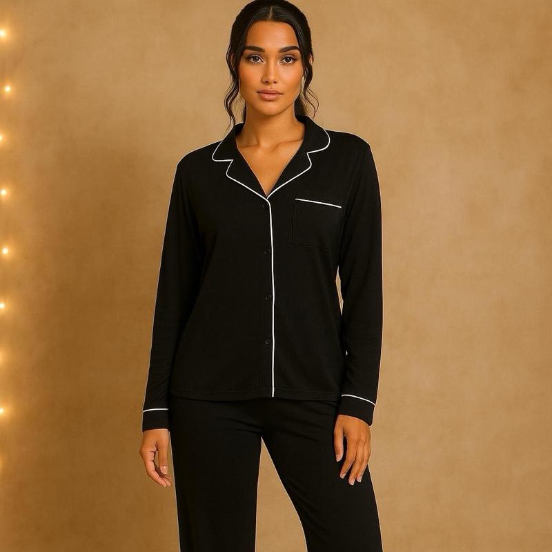 Long Sleeve Pyjama Set for Women - Loungewear and Nightwear - TikTok ...