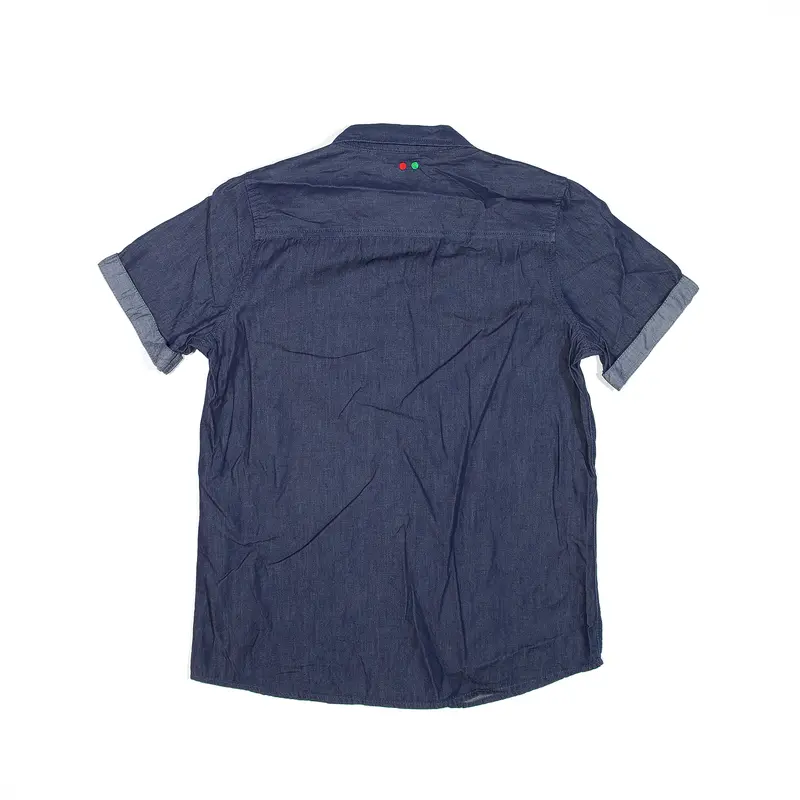 KICKERS Plain Shirt Blue Short Sleeve Boys S 2