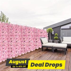 Artificial Flower Fence, 1 Count Faux Flower Fence, Decorative Garden Border Fence for Balcony, Outdoor Wedding, Party Decoration, Patio, Home, Modern Design Exterior Decorative Garden Fences, Garden Accessories, Garden Edging Border