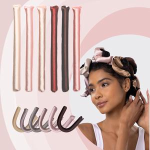 Heatless Hair Curler, 6 Counts/set No Heat Hair Curling Rod, Sleeping Overnight Hair Styling Tool for Women & Girls, Hair Styling Accessories