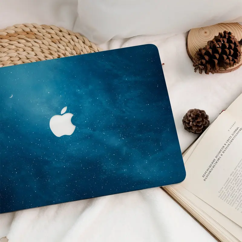 Starry Night Moon Blue MacBook Case Hard Protective Laptop Cover for MacBook Air 15/13/11 Inch Macbook Pro 13/14/15/16 M1 M2 M3 2022-2024 3