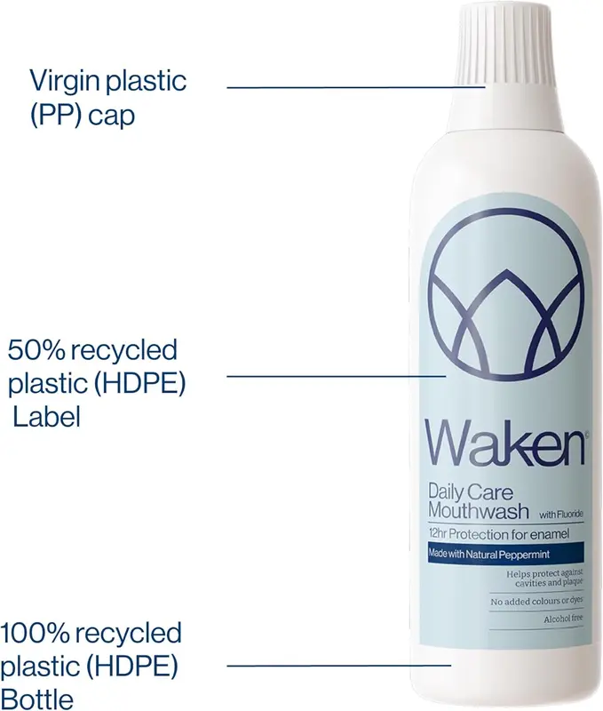 Peppermint Fluoride Mouthwash for Bad Breath, Helps Protect Against Cavities and Plaque, Alcohol Free Mouth wash, Strengthens Enamel, Vegan, No Added Colours or Flavors, Award-Winning, 500ml 4