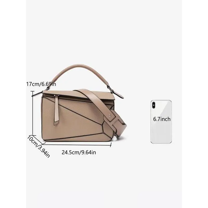Women's Elegant Solid Color Handbag, Fashionable  Top Handle Design Crossbody Bag, Casual Trendy Versatile High-quality Daily Commuting Bag 1