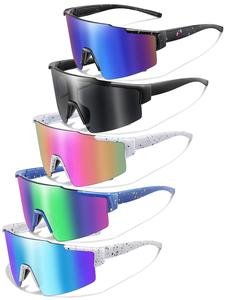Unisex Sporty Mirror Lens Sunglasses, Outdoor Sports Eyewear for Cycling, Running, Fishing, Driving, Fashion Accessories for Outdoor Activities, Windproof Sports Eyewear