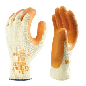 SHOWA 310 Orange Durable Textured Grip Work Gardening Gloves