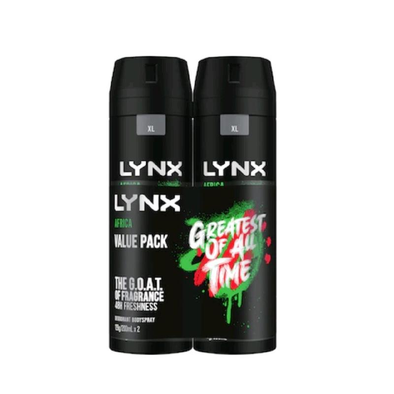 Lynx Africa Body Spray XL - 6 x 200ml Cans - Deodorant Body Care 3