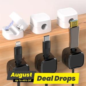 Magnetic Cable Clip, 3/6 Counts/set Punch Free Cable Management Holder, Desk Organizer for Home Office, Table Organizers, Desk Accessories for Home Office, Desk Converter, Office Gadgets, Room Organization Products, Desk Organizer Tidy