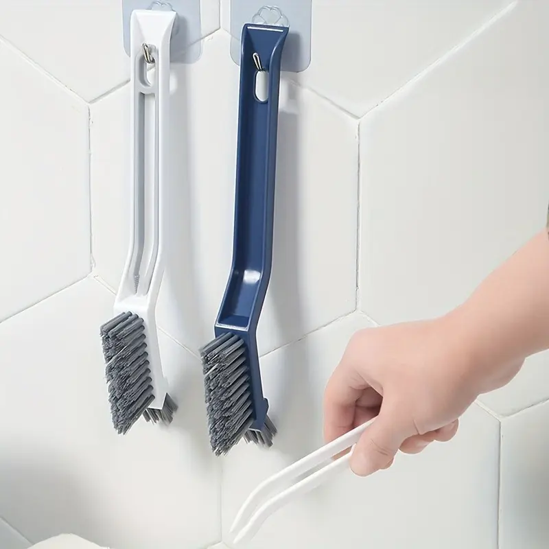 1 or 2 Bathroom Cleaning Brushes Gap Brush Two-in-one Small Clip Hair Window Cleaning Brush Kitchen Multifunctional Gap Brush 7
