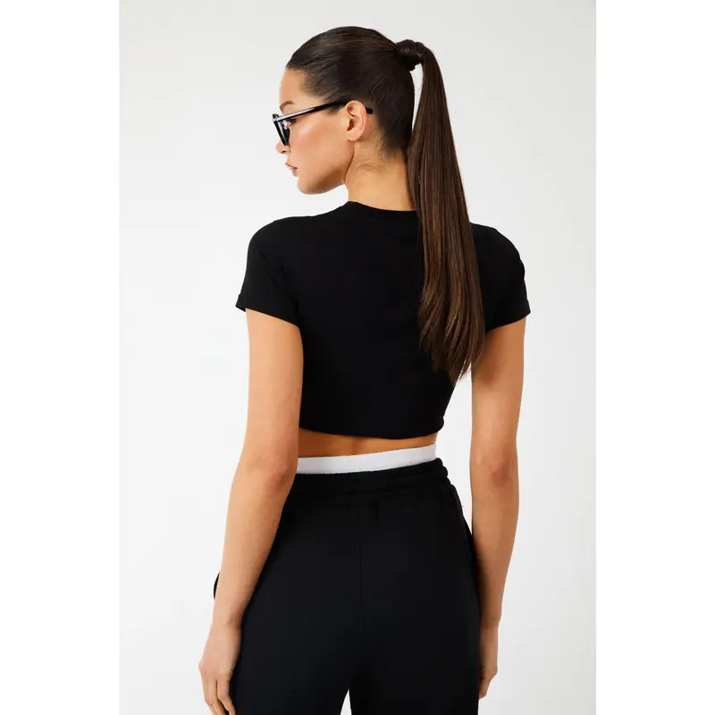 Kaiia Label Logo Baby Tee Black 4