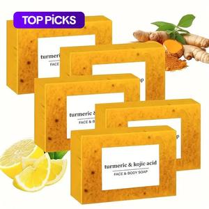 Turmeric & Kojic Acid Cleansing Soaps, 3 Counts/set Natural Extract Soaps, Daily Body Cleansing Products, Skin Care Products, Comfort Exfoliate