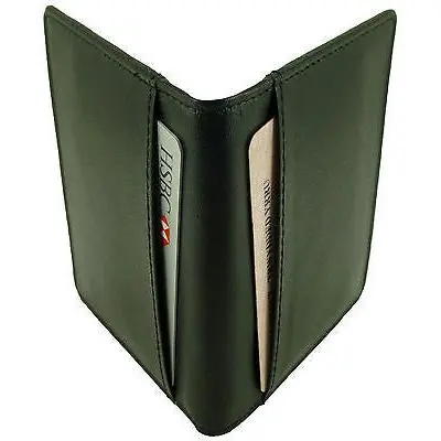 Slim Compact Card Holder Wallet RFID Real Leather 5
