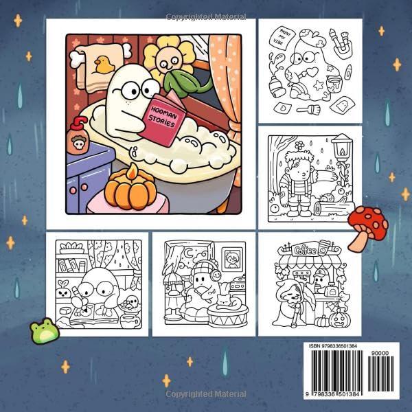 Little Spooky: A Cozy Hygge Coloring Book for Adults & Teens – Cute & Creepy Creatures for Relaxation (Cozy Spaces Coloring)** 3