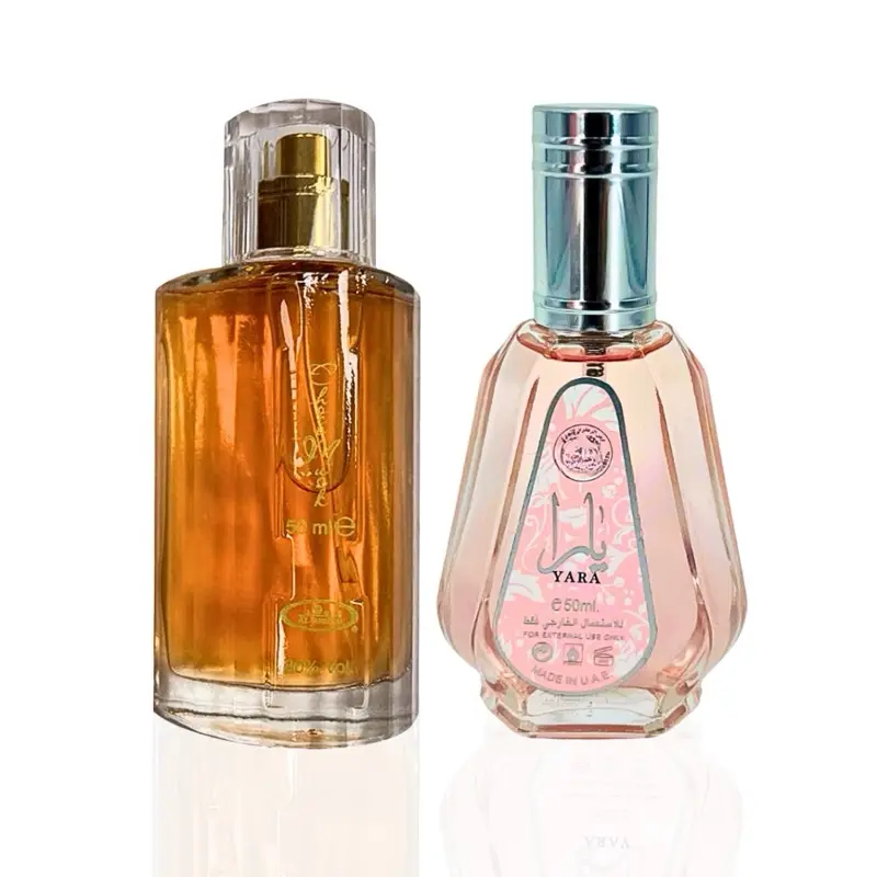 **2 PACK BUNDLE** YARA PINK 50ML EDP & Choco Musk - Al-Rehab Eau De Spray Perfume 1