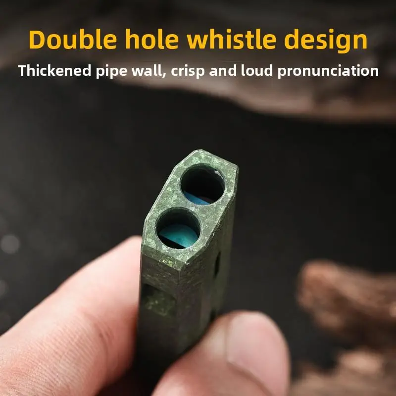 Portable Outdoor Basketball Referee Whistle - Ice Crystal New Pendant - Coach Double Tube Whistle - Titanium Whistle 2