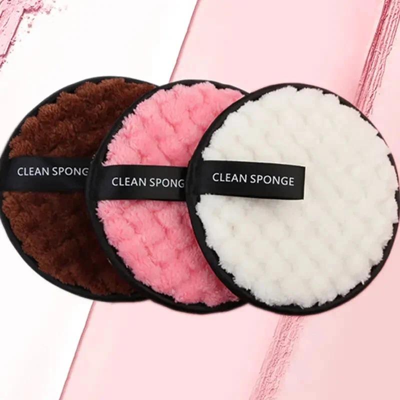 Reusable MakeUp Remover Cleansing Face Pads Facial Sponge Washable Microfiber x4 6