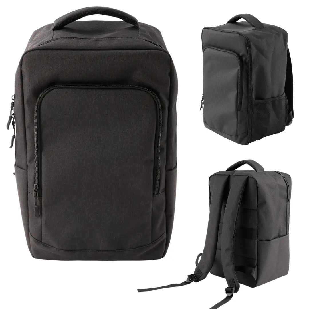 Underseat Cabin Backpack, Ryanair Size Travel or Laptop Bag with Multiple Compartments & Pockets - Airline Approved Underseat hand Luggage Size - Work, School, Travel, Vacation, Holiday Lightweight Grey Bag