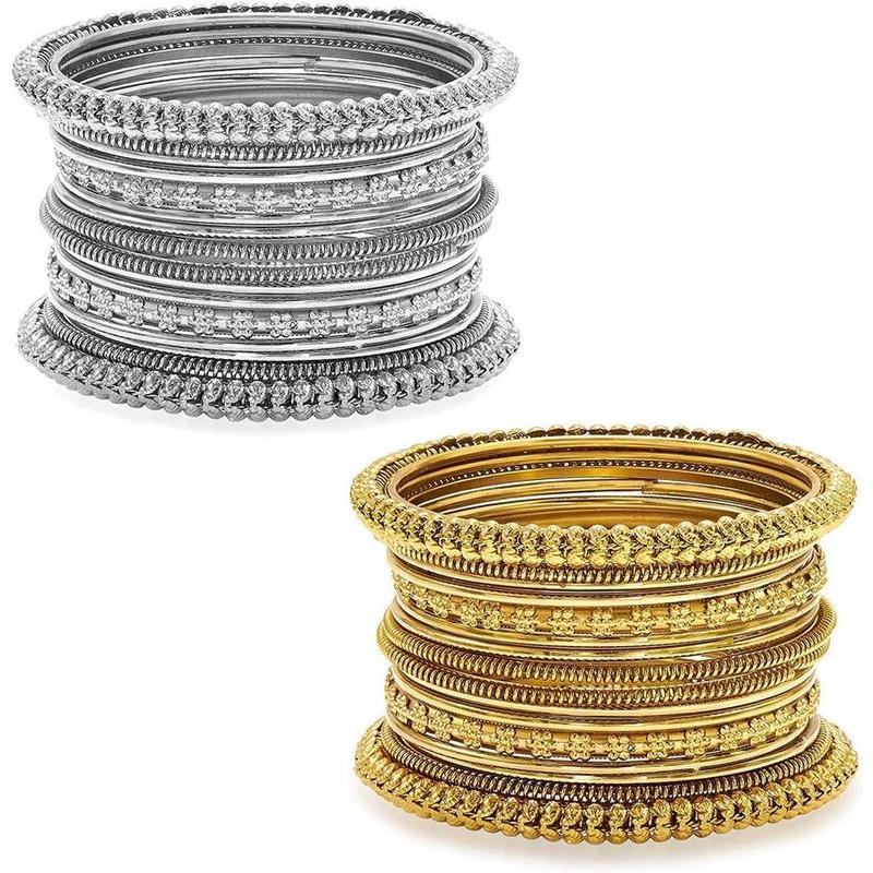 Aheli Traditional Antique Bangles Set Fashion Vintage Ethnic Bollywood Stylish Indian Jewelry Gift for Women Girls 0