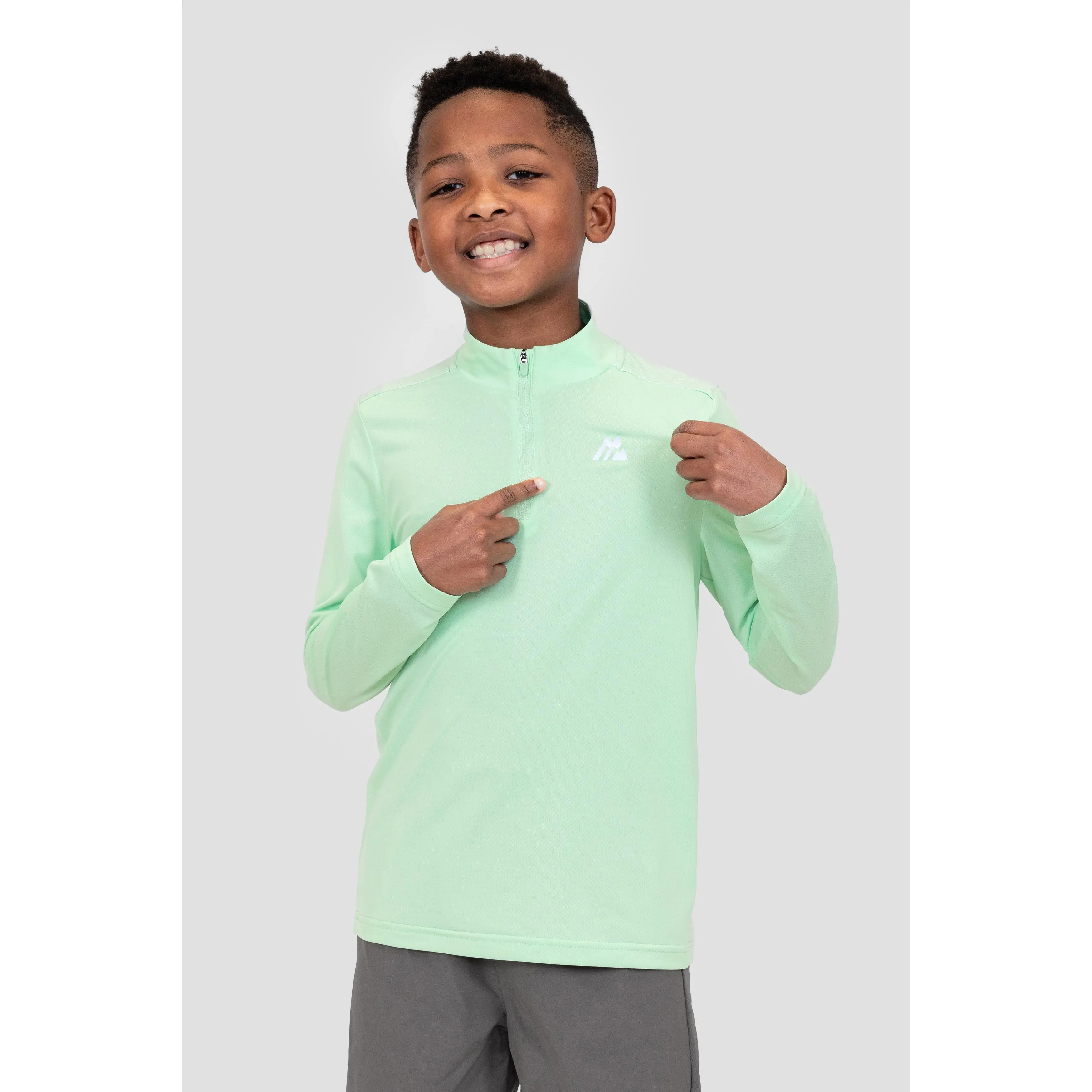 Boys Delta 1/4 Zip - Sea Foam