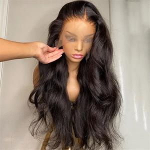 Bling Hair 13x4 13x6 Glueless Brazilian Human Hair Wig 36 30inch Body Wave HD Transparent Lace Frontal Wig Pre Plucked 180 Density Bleached Knots Baby Hair For Black Women Natural Color Human Hair Wig Natural Hairline Free Shipping UK