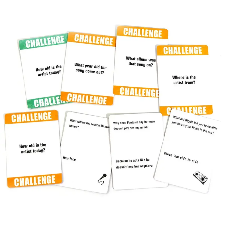 Lyrically Correct 90's &2000's Hip Hop& R&B Music Trivia Card Game for Friends+ card  catching  game pilescard  game board  games 6
