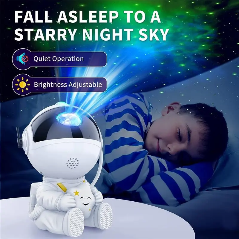 Astronaut Galaxy Star Projector - 7 Effects Night Light for Bedroom, Kids Room, Game Room, Home Theater - Remote Control and Timer - Portable and Innovative Design - Audio speakers  bluetooth astronaut  projector  light astronaut  projector 2