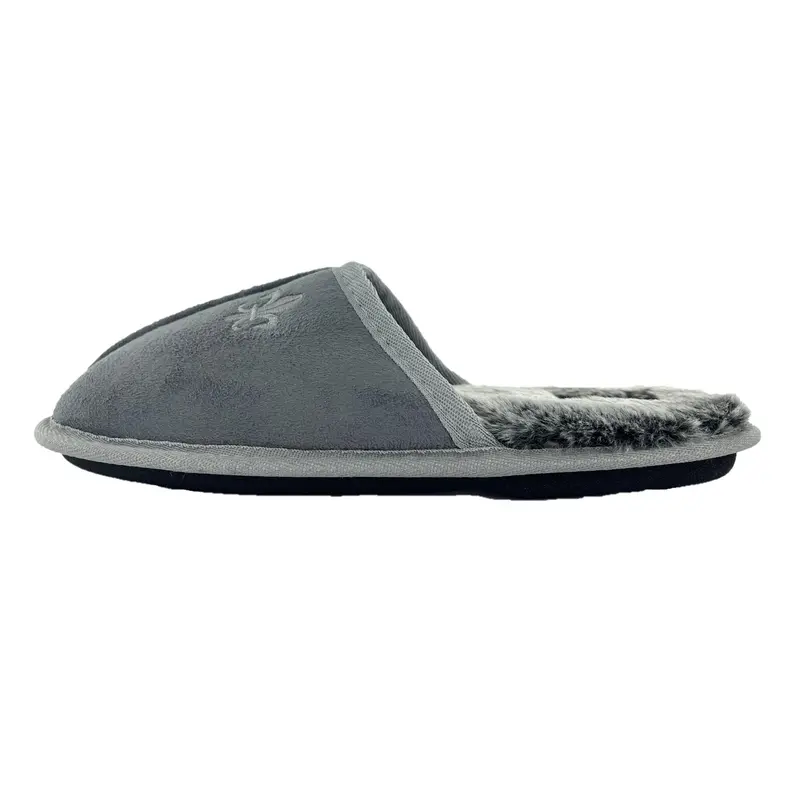 Men's Microfibre Slip-On Faux Fur Lined Memory Foam Mule Slippers 6
