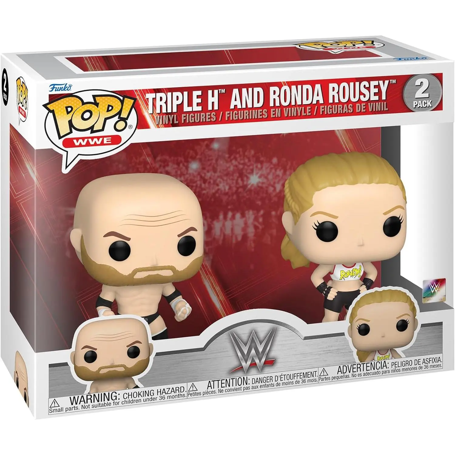 Funko POP WWE Triple H and Ronda Rousey Collectable Vinyl Figures