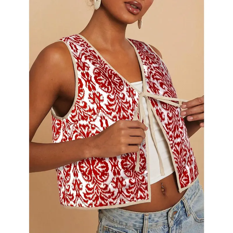 Travachic Women's Casual Woven Printed Fitted Jacket,Summer Outfits For Women,Beachwear,Easter,Beach Outfits For Woman,Spring Break,Vacation Outfits Women,Concert Outfit Women,BOHO,Bohemia,Music Festival,Tropical Vacation Woman Clothes 4
