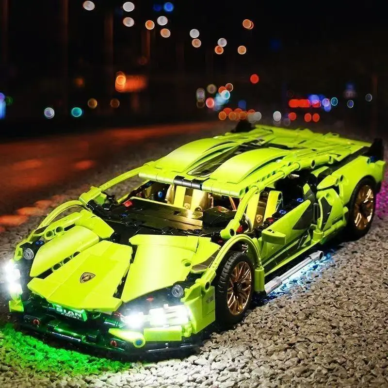 2025 New Lamborghini Cyberpunk compatible building Block Sports car children's gift Puzzle assembled model toy racing car 7